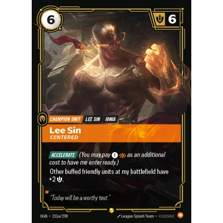 Lee Sin, Centered OGN-151A | Origins | ProCards México
