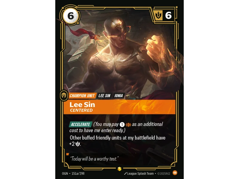 Lee Sin, Centered OGN-151A | Origins | ProCards México