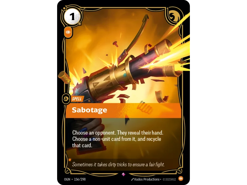 Sabotage OGN-156 | Origins | ProCards México