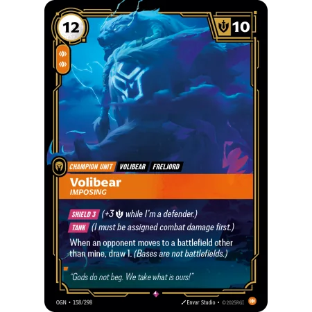 Volibear, Imposing OGN-158 | Origins | ProCards México