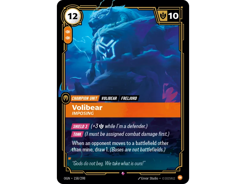 Volibear, Imposing OGN-158 | Origins | ProCards México