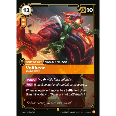 Volibear, Imposing OGN-158A | Origins | ProCards México