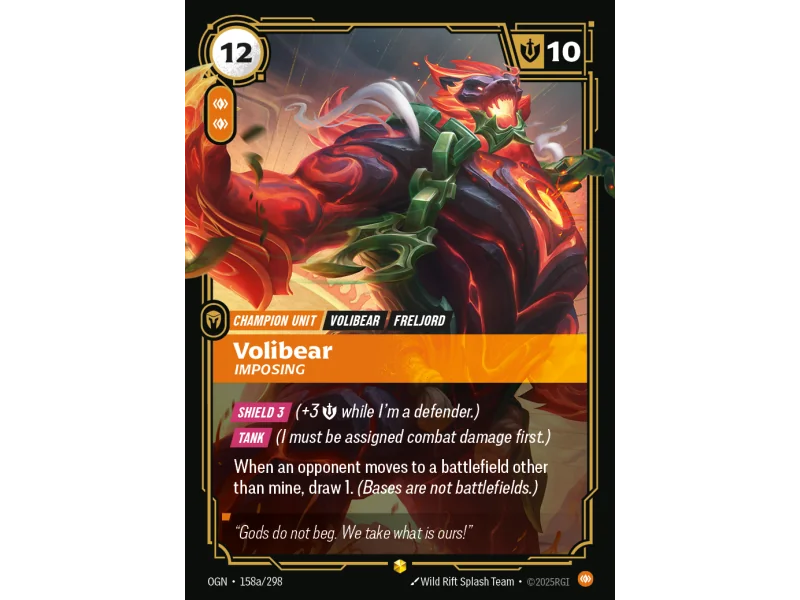 Volibear, Imposing OGN-158A | Origins | ProCards México
