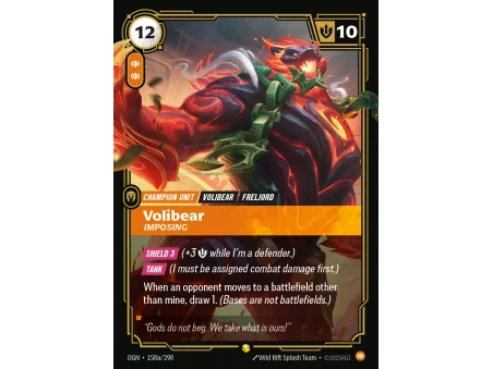 Volibear, Imposing OGN-158A | Origins | ProCards México
