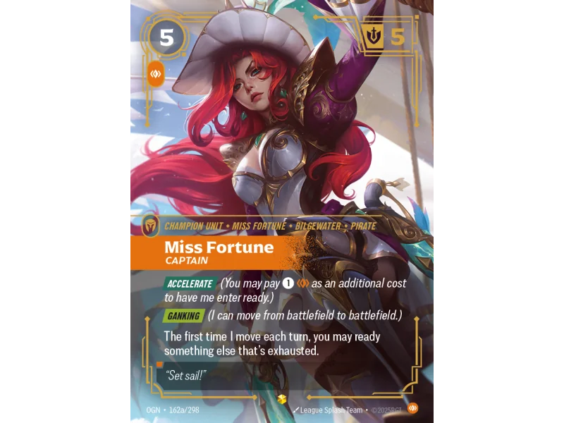 Miss Fortune, Captain OGN-162A | Origins | ProCards México