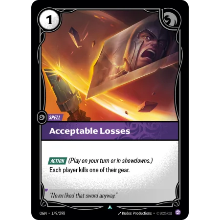 Acceptable Losses OGN-179 | Origins | ProCards México