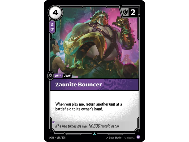 Zaunite Bouncer OGN-188 | Origins | ProCards México