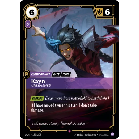 Kayn, Unleashed OGN-189 | Origins | ProCards México
