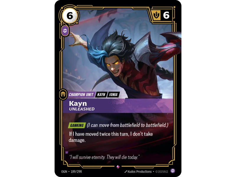 Kayn, Unleashed OGN-189 | Origins | ProCards México