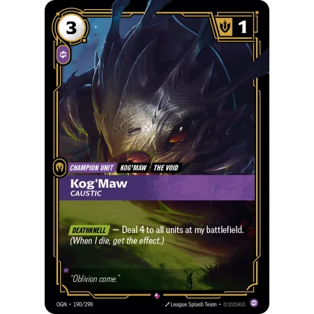 Kog'Maw, Caustic OGN-190 | Origins | ProCards México