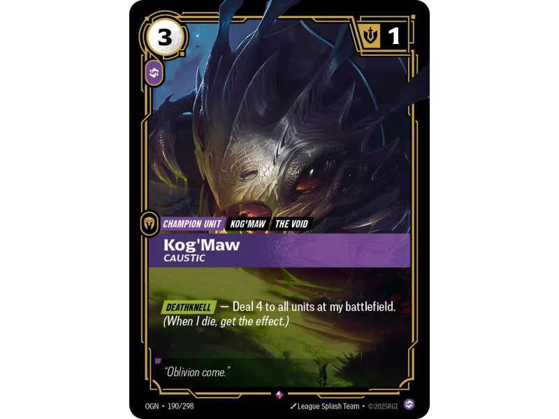 Kog'Maw, Caustic OGN-190 | Origins | ProCards México