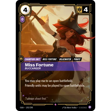 Miss Fortune, Buccaneer OGN-193 | Origins | ProCards México