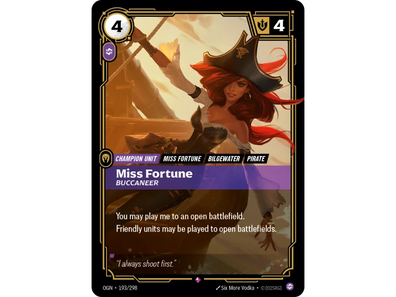 Miss Fortune, Buccaneer OGN-193 | Origins | ProCards México