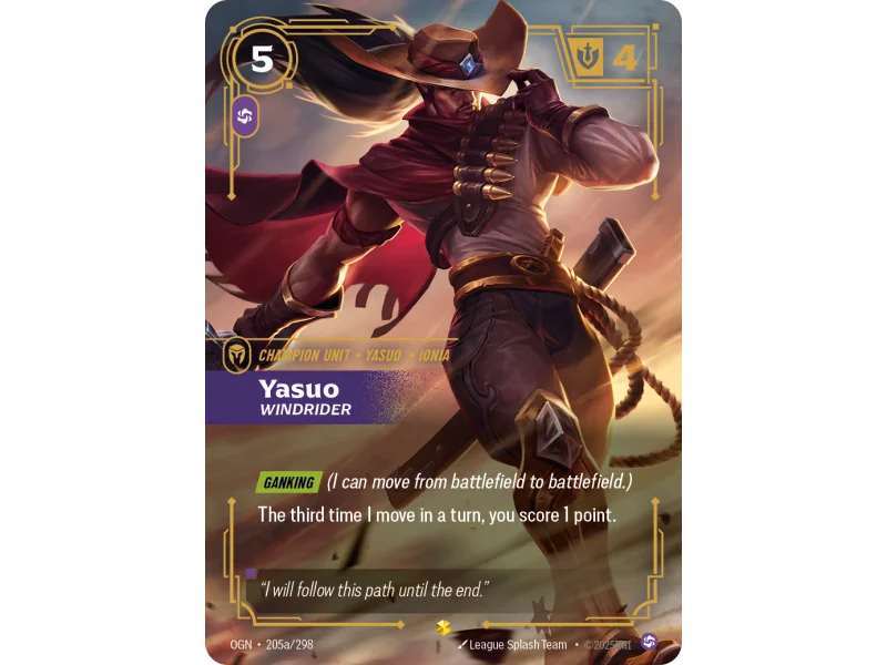 Yasuo, Windrider OGN-205A | Origins | ProCards México