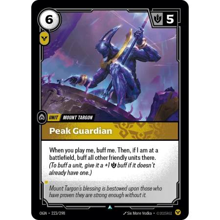 Peak Guardian OGN-223 | Origins | ProCards México
