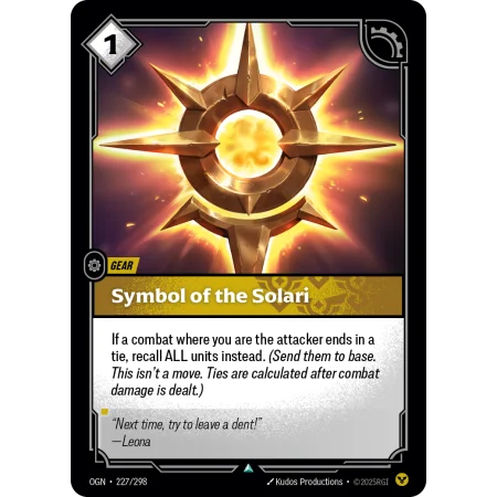 Symbol of the Solari OGN-227 | Origins | ProCards México