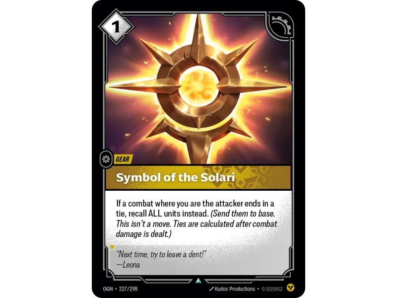 Symbol of the Solari OGN-227 | Origins | ProCards México