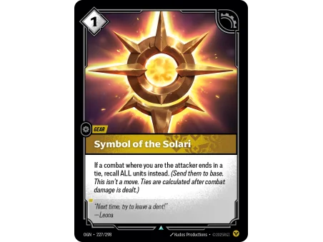 Symbol of the Solari OGN-227 | Origins | ProCards México