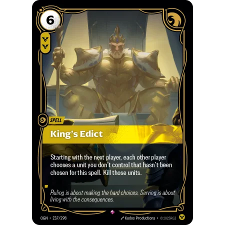 King's Edict OGN-237 | Origins | ProCards México