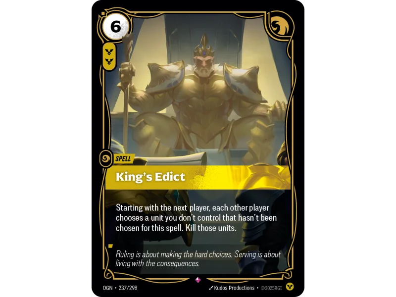 King's Edict OGN-237 | Origins | ProCards México