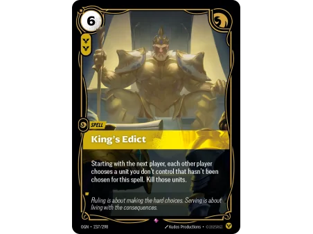 King's Edict OGN-237 | Origins | ProCards México
