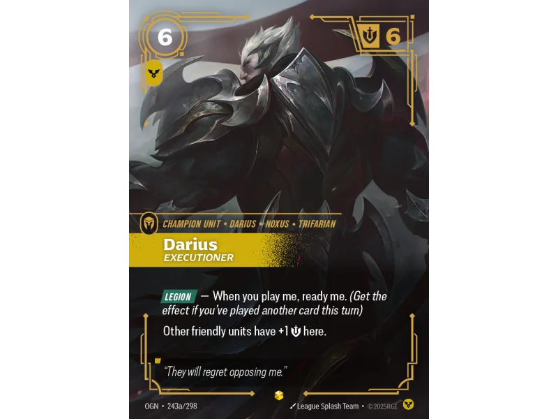 Darius, Executioner OGN-243A | Origins | ProCards México