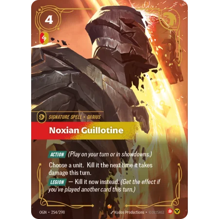 Noxian Guillotine OGN-254 | Origins | ProCards México