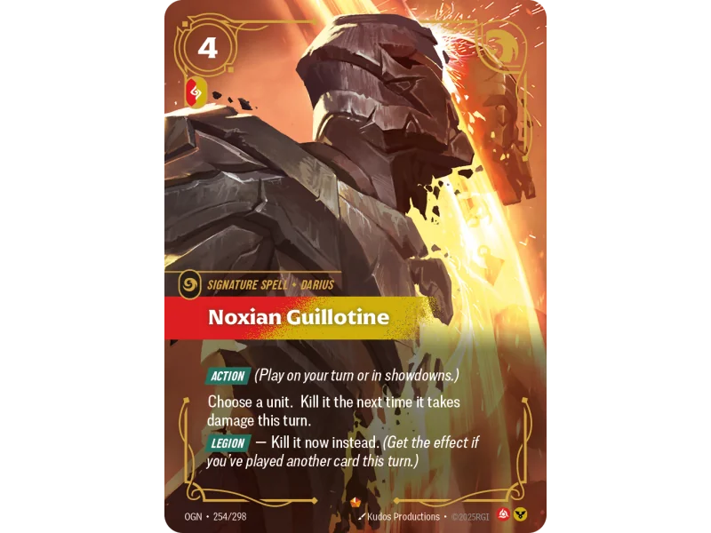 Noxian Guillotine OGN-254 | Origins | ProCards México