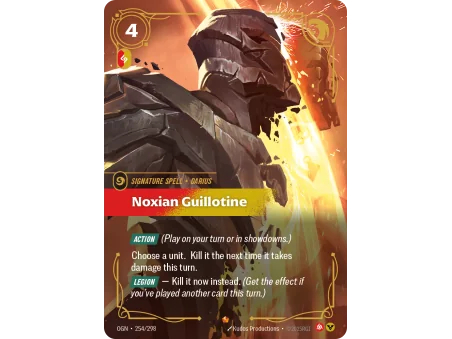 Noxian Guillotine OGN-254 | Origins | ProCards México