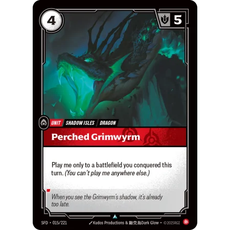 Perched Grimwyrm SFD-015 | Spiritforged | ProCards México
