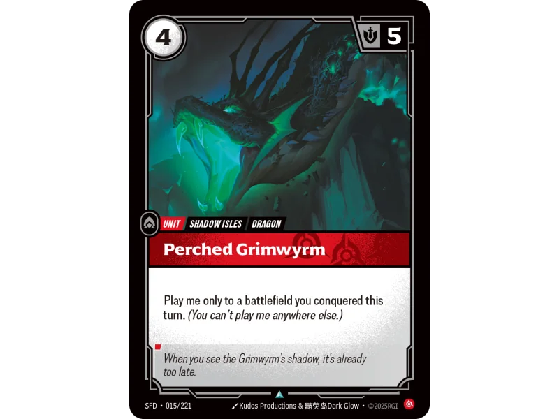 Perched Grimwyrm SFD-015 | Spiritforged | ProCards México