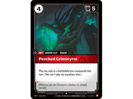 Perched Grimwyrm SFD-015 | Spiritforged | ProCards México