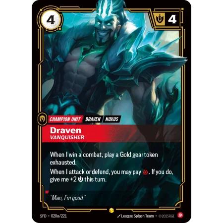 Draven, Vanquisher SFD-020A | Spiritforged | ProCards México