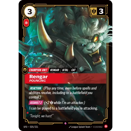 Rengar, Pouncing SFD-025 | Spiritforged | ProCards México