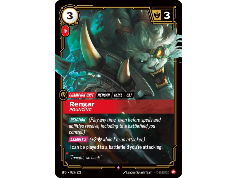 Rengar, Pouncing SFD-025 | Spiritforged | ProCards México