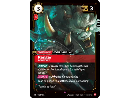 Rengar, Pouncing SFD-025 | Spiritforged | ProCards México