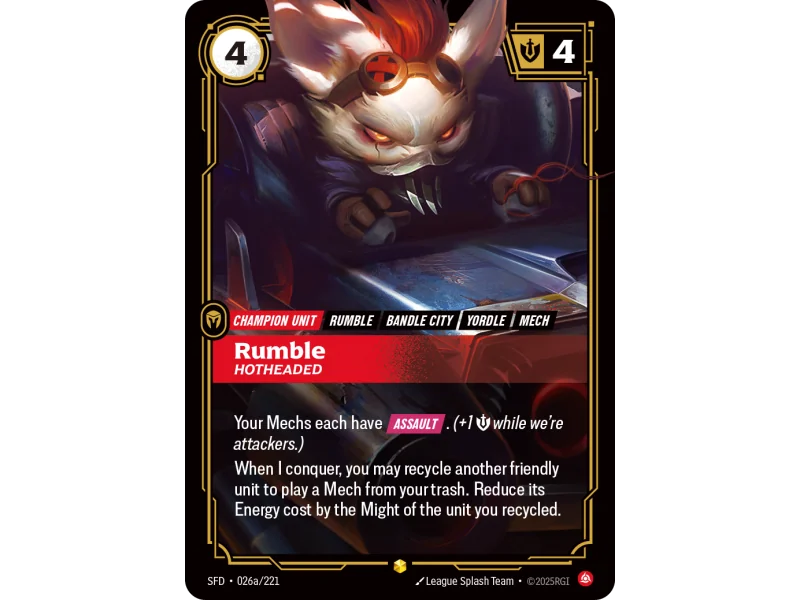 Rumble, Hotheaded SFD-026A | Spiritforged | ProCards México