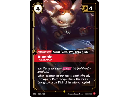 Rumble, Hotheaded SFD-026A | Spiritforged | ProCards México