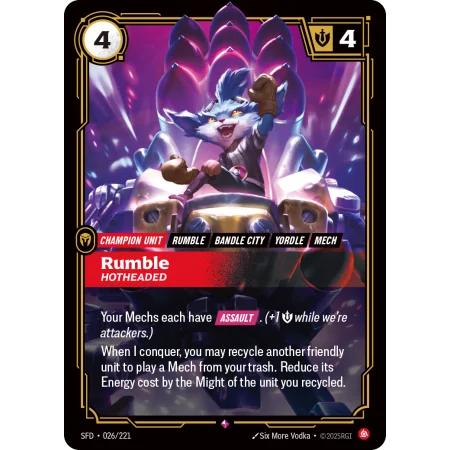 Rumble, Hotheaded SFD-026 | Spiritforged | ProCards México