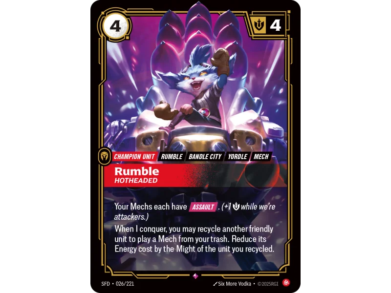 Rumble, Hotheaded SFD-026 | Spiritforged | ProCards México