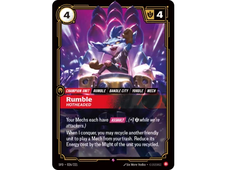 Rumble, Hotheaded SFD-026 | Spiritforged | ProCards México