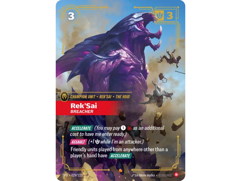 Rek'Sai, Breacher SFD-029 | Spiritforged | ProCards México
