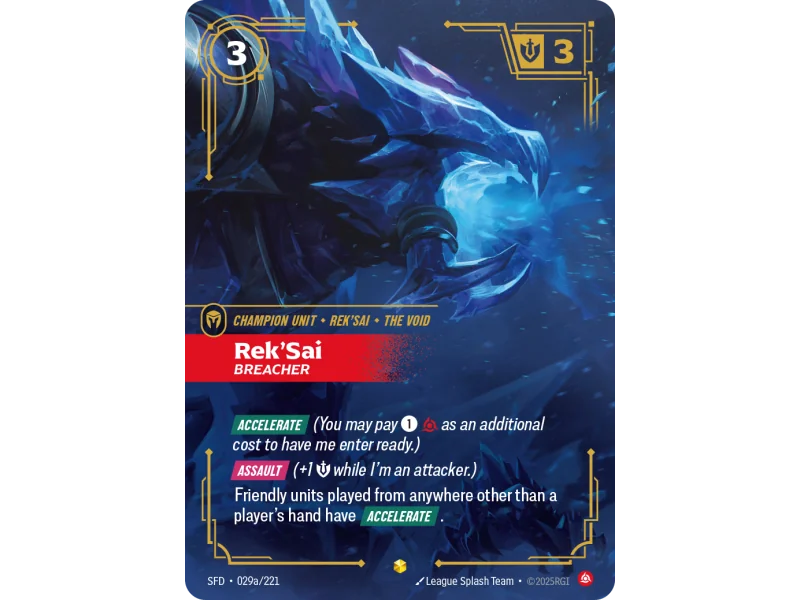 Rek'Sai, Breacher SFD-029A | Spiritforged | ProCards México