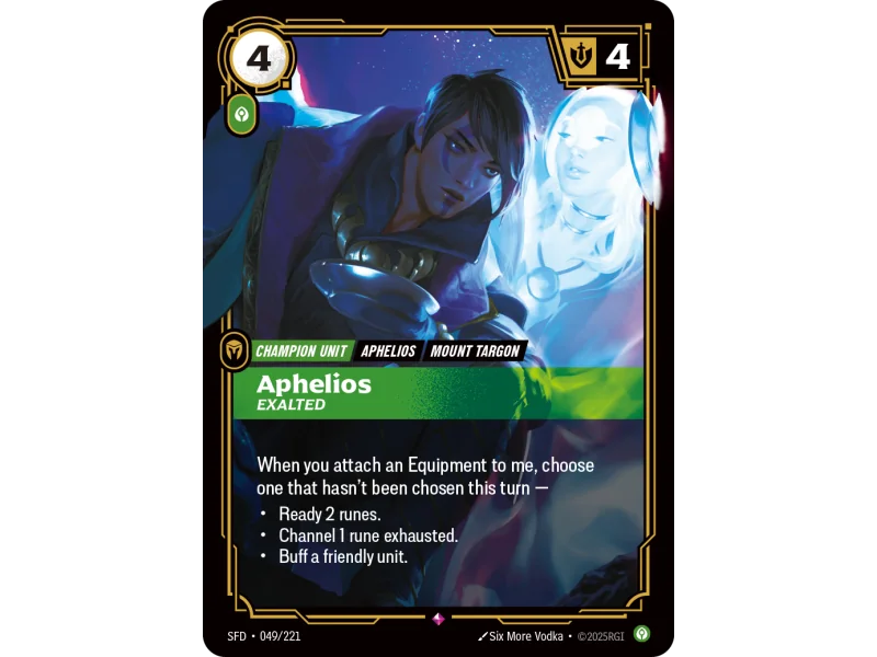 Aphelios, Exalted SFD-049 | Spiritforged | ProCards México