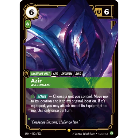 Azir, Ascendant SFD-050A | Spiritforged | ProCards México