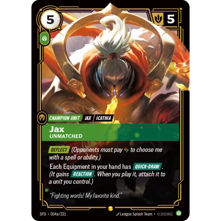 Jax, Unmatched SFD-054A | Spiritforged | ProCards México