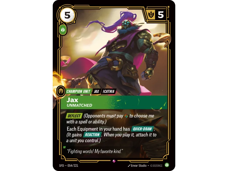 Jax, Unmatched SFD-054 | Spiritforged | ProCards México