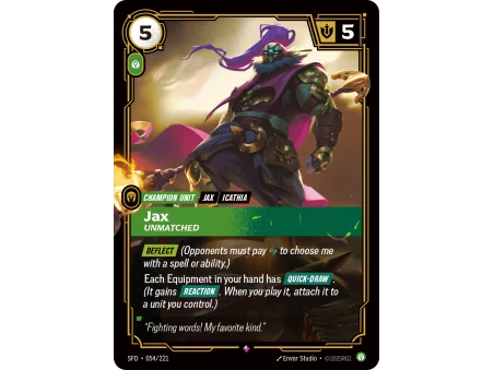 Jax, Unmatched SFD-054 | Spiritforged | ProCards México
