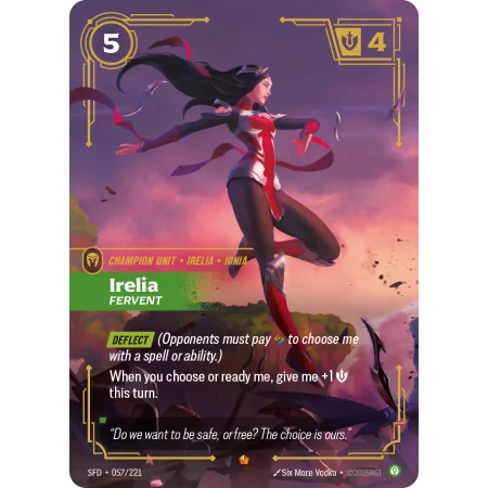 Irelia, Fervent SFD-057 | Spiritforged | ProCards México