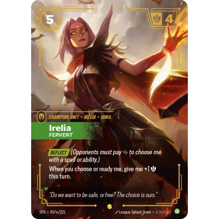 Irelia, Fervent SFD-057A | Spiritforged | ProCards México